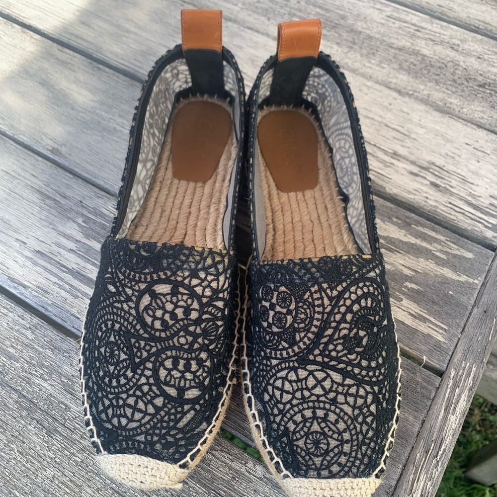Chloe Lace Espadrilles (Size 8)